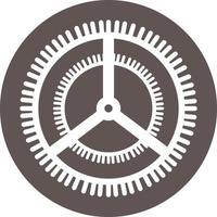 Retro gear icon, retro illustration vector