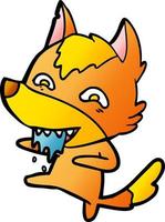 fox cartoon character vector