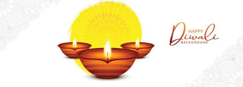 Happy diwali background with diya card banner celebration design 12388794  Vector Art at Vecteezy