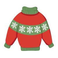 Christmas Warm Sweater Doodle Sticker vector