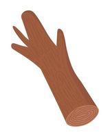 Doodle flat clipart. A small log with knots. All objects are repainted. vector