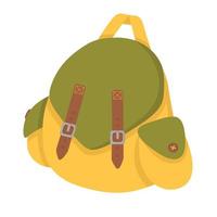 imágenes prediseñadas de garabatos. mochila de viaje Todos los objetos están repintados. vector