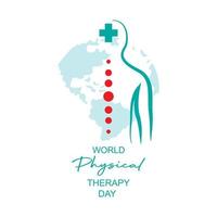 concepto de cartel del día mundial de la fisioterapia