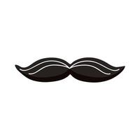 estilo de bigote negro vector