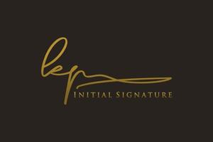 Initial KP Letter Signature Logo Template elegant design logo. Hand drawn Calligraphy lettering Vector illustration.