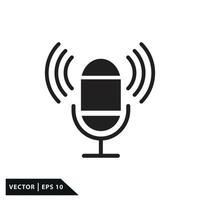 Microphone icon vector logo template