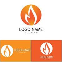 diseño de concepto de vector de logotipo de llama de fuego