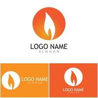 diseño de concepto de vector de logotipo de llama de fuego