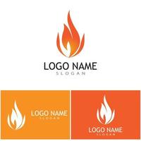 diseño de concepto de vector de logotipo de llama de fuego