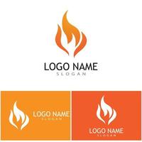 diseño de concepto de vector de logotipo de llama de fuego