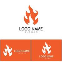 diseño de concepto de vector de logotipo de llama de fuego