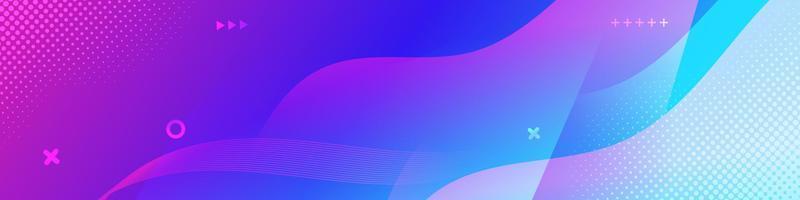 Abstract Blue Fluid Wave Banner Template vector