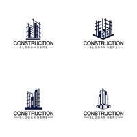 construcción, reparación de viviendas y diseño de logotipo de concepto de construcción, plantilla de logotipo de vector de construcción de viviendas