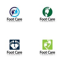 Foot logo design vector template