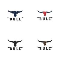 Bull logo and symbols vector template icons app