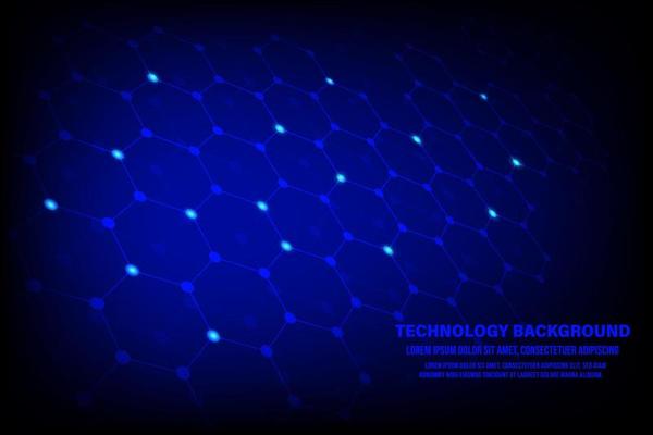 Vector hi tech technology abstract with hexagones geometric bacground.