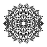 arte de línea de ilustración de mandala vector