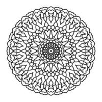 arte de línea de ilustración de mandala vector