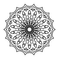 arte de línea de ilustración de mandala vector