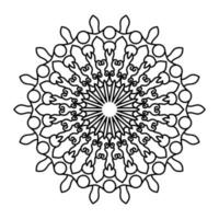 arte de línea de ilustración de mandala vector