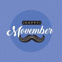 happy movember frame vector