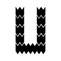 diseño del logotipo de la letra u. vector