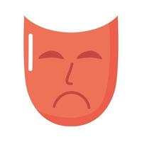 sad theater mask vector