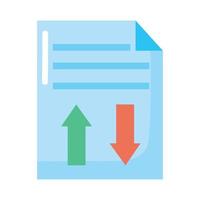 document file with arrows vector
