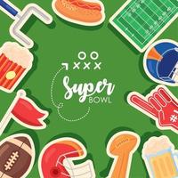 super bowl frame vector