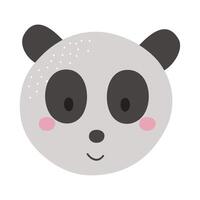 pretty panda face vector