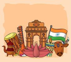 indian culture concept vector