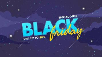 oferta especial diseño de banner de viernes negro vector