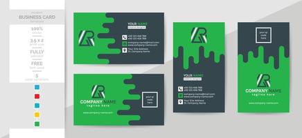 This modern creative corporate business card template is a must-have for your personal and office. vector