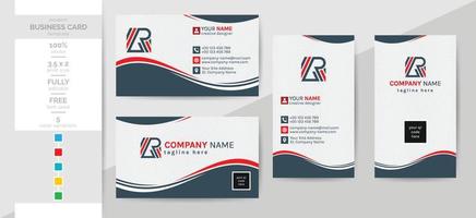 This modern creative corporate business card template is a must-have for your personal and office. vector