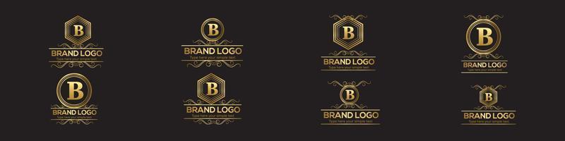 set of Initial Letter Luxury Logo template in vector art for Restaurant, Hotel, Heraldic, Jewelry, Fashion, and other vector illustration.