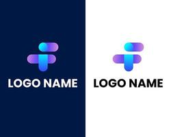 letter i and f with t modern logo design template vector