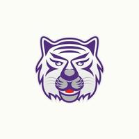 Simple and unique tiger head with serious face and attractive motive image graphic icon logo design abstract concept vector stock. Can be used as symbol related to animal or strong