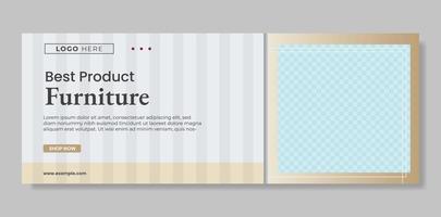 Modern Furniture Web Banner Design Template vector