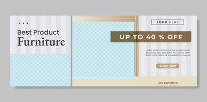 Modern Furniture Web Banner Design Template vector