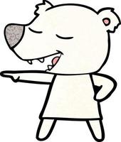 happy polar bear cartoon vector