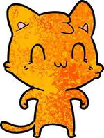 cartoon happy cat vector