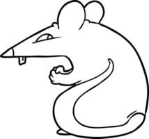 sly cartoon rat vector