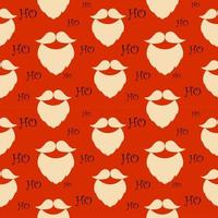 Seamless pattern with Santa's beard and mustache. Christmas wrap. Vector