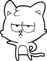 bored cartoon cat vector