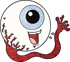 cartoon eyeball laughing vector