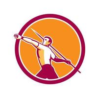 Javelin Throw Track and Field Athlete Circle vector