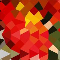 Lava Red Abstract Low Polygon Background vector