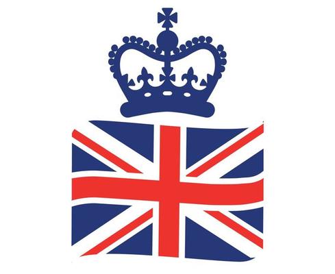 A Blue Crown With British United Kingdom Flag Europe Emblem Icon Vector Abstract Design Element 12391655 Vector Art at Vecteezy