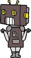 Vector cartoon robot