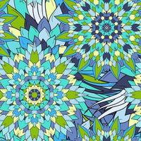 Seamless pattern background with abstract flowers, leaves vector